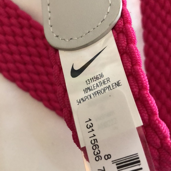 Nike Womens Stretch Woven Belt Pink Leather Trim Size S NWT main image 6